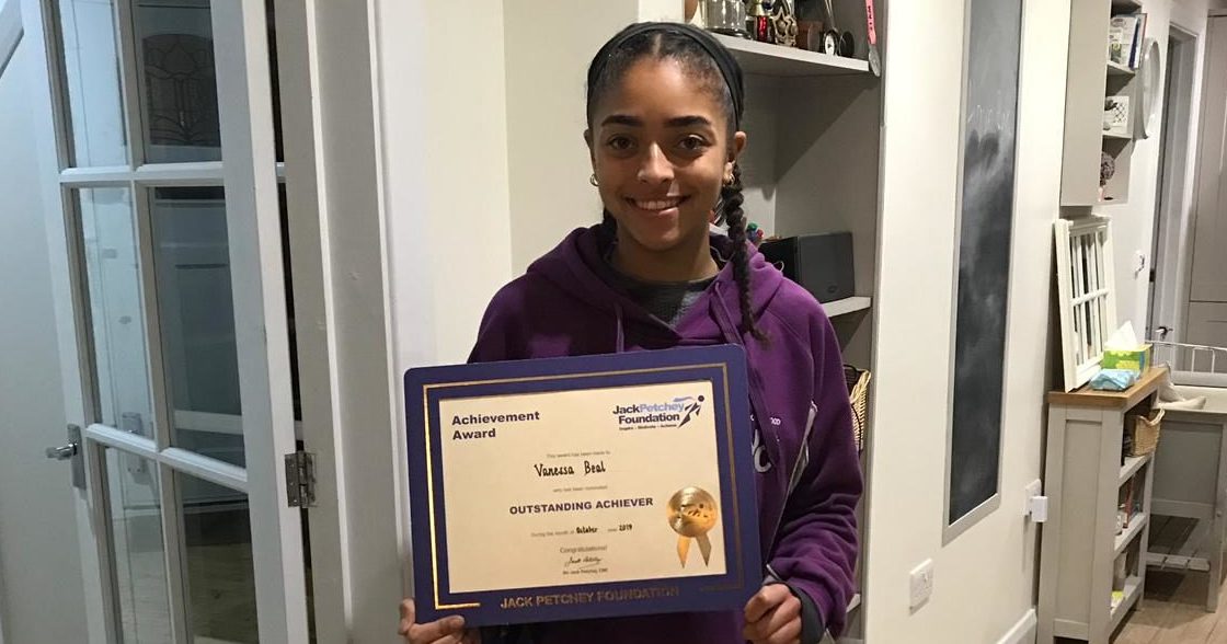 Congratulations to Vanessa Beal for receiving Roundwood Netball Club’s Autumn 2019 Jack Petchey Achievement Award